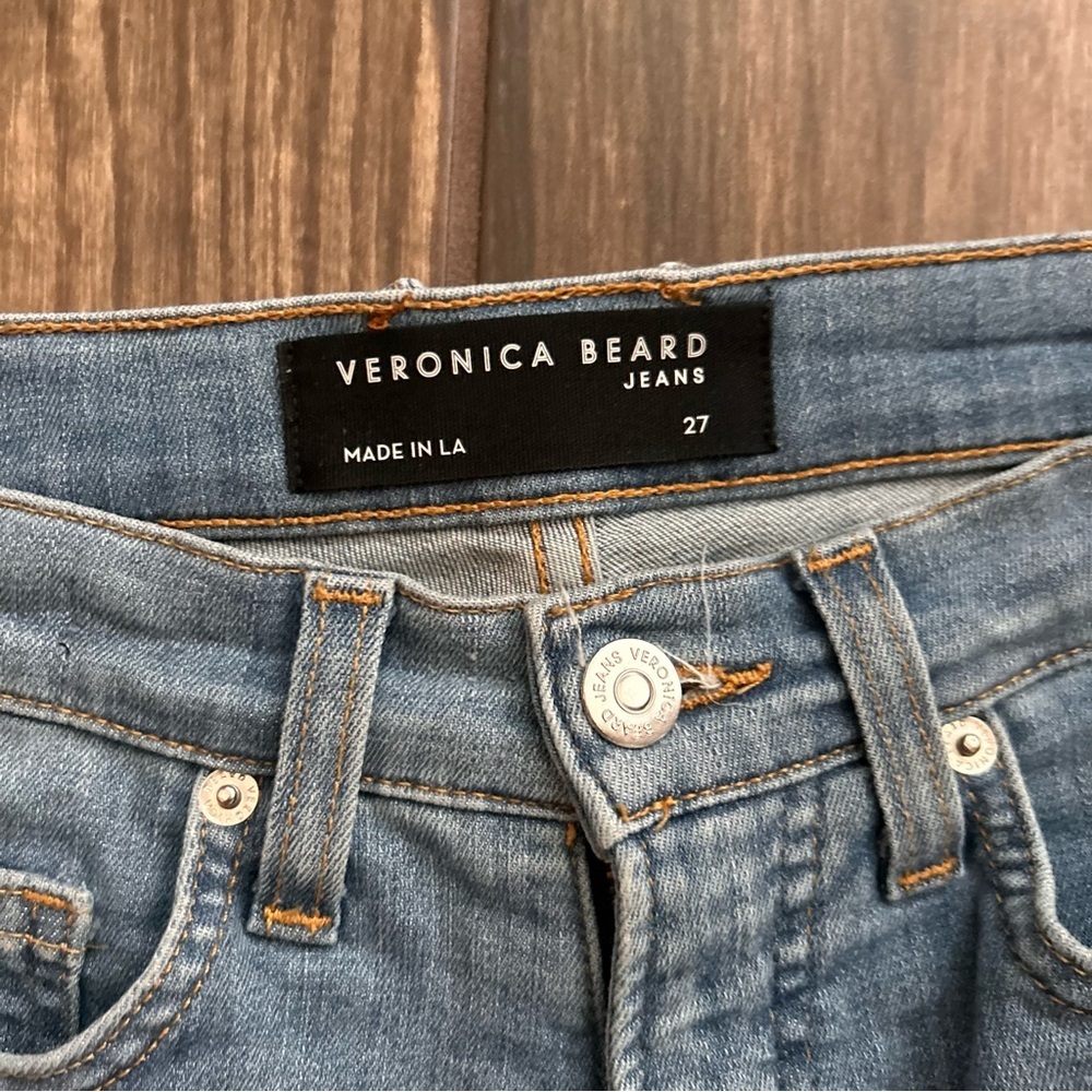 Veronica Beard Carly Kick Flare High Rise Jeans in Lakeshore Wash Sz 27 - Picture 7 of 8